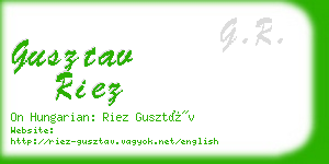 gusztav riez business card